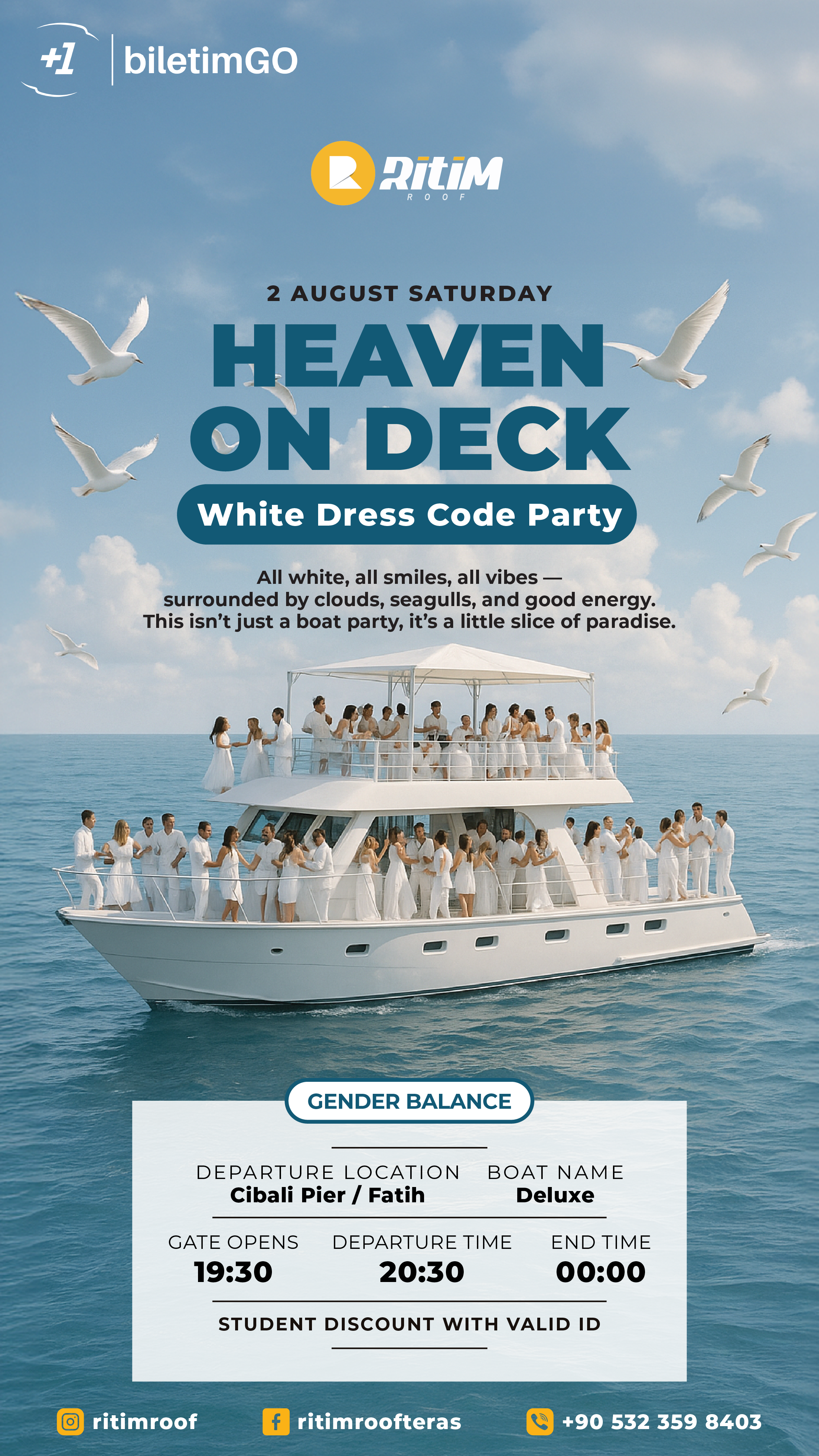 🕊️ Heaven on Deck: White Dress Code Party