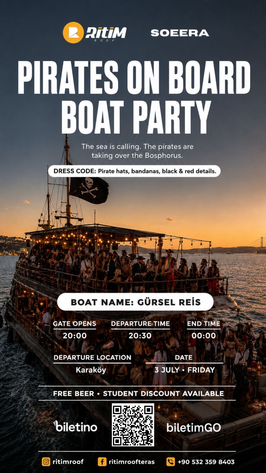 PIRATES ON BOARD BOAT PARTY