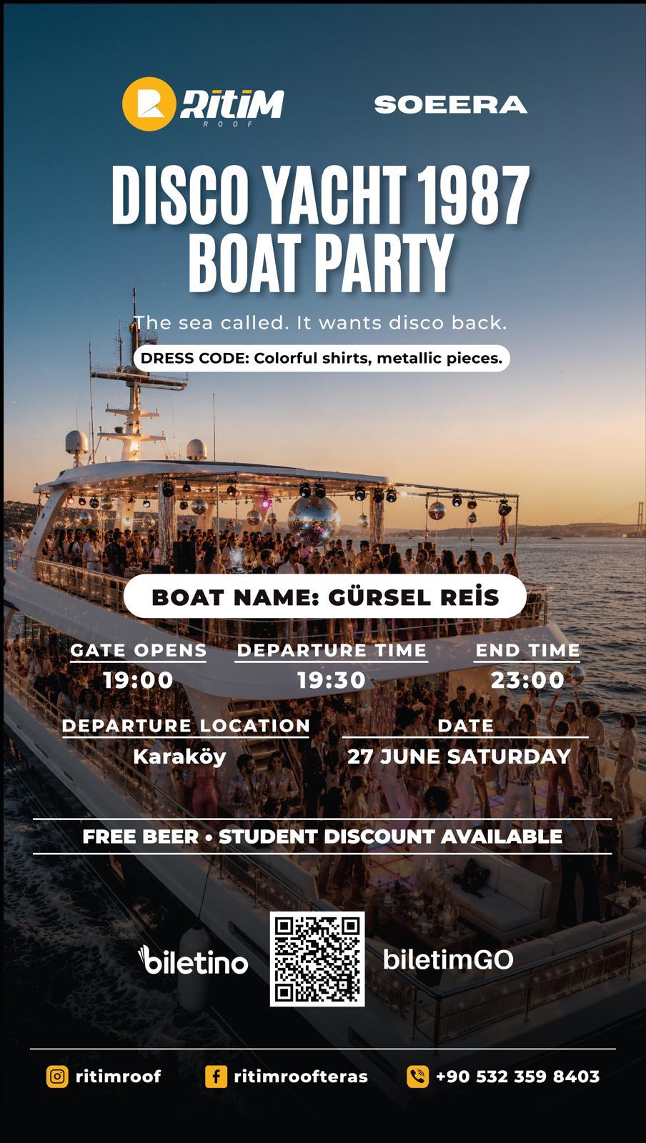 DISCO YACHT 1987 BOAT PARTY