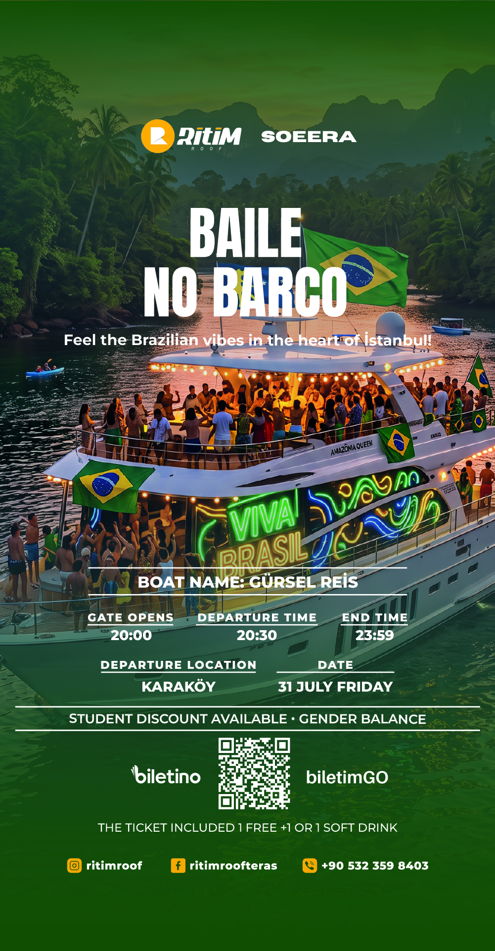 🌴🔥 BAILE NO BARCO 🔥🌴