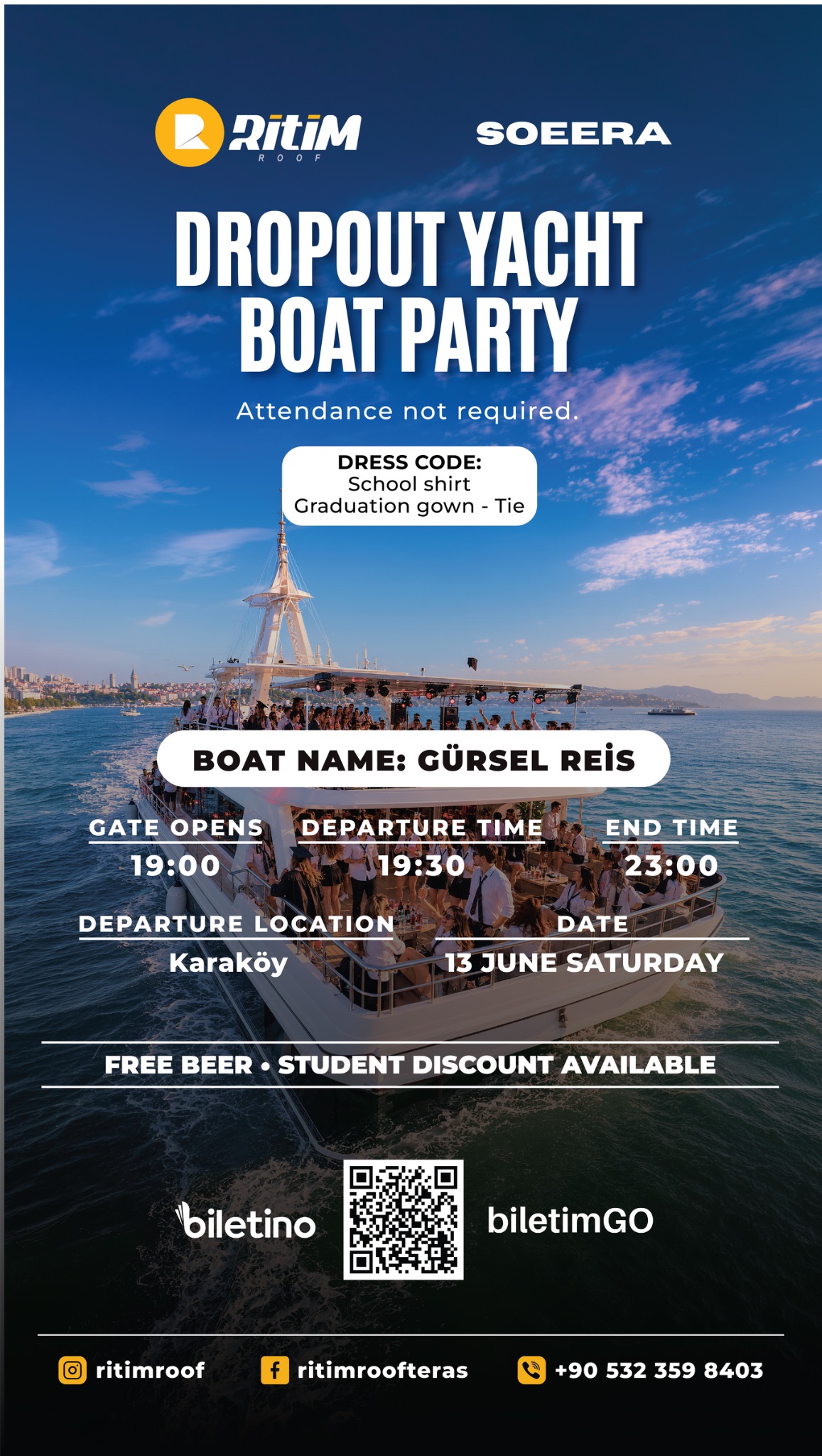  DROPOUT YACHT BOAT PARTY